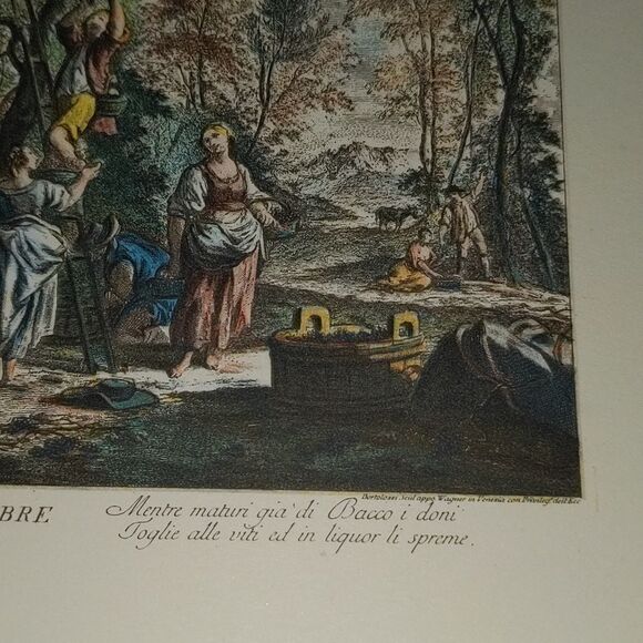 ‎Giuseppe Zocchi vintage lithograph print Settembre - Picture 5 of 8